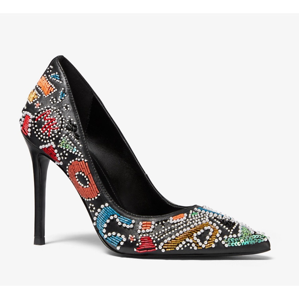 MICHAEL Michael Kors Keke Party Beaded Pump Heel